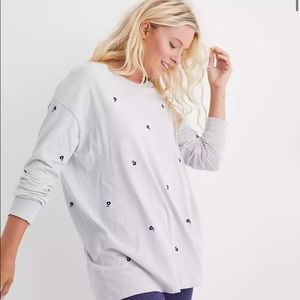 Aerie Long Sleeve Oversized Crewneck T-Shirt